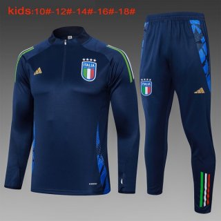 Niños Sudadera De Training Italia 2024/2025 Azul 3