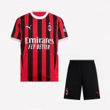 Camiseta AC Milan Primera Equipación Niño 2024/2025 Negro