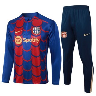 Sudadera De Training Barcelona 2024/2025 Azul Rojo 3