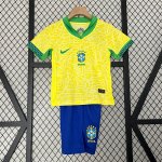 Camiseta Brasil Primera Equipación Niño 2024 Camiseta Brasil Primera Equipación Niño 2024