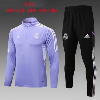 Ninos Sudadera De Training Real Madrid 2022/2023 Purpura Negro