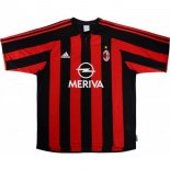 Primera Equipación Tailandia Camiseta AC Milan Retro 2003 2004 Rojo