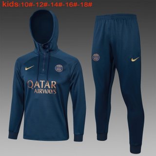 Ninos Sudadera Con Capucha PSG 2024 Azul 2