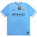 Primera Equipación Tailandia Camiseta Manchester City Retro 2013 2014 Azul