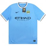 Primera Equipación Tailandia Camiseta Manchester City Retro 2013 2014 Azul