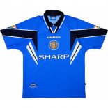 Segunda Equipación Tailandia Camiseta Manchester United Retro 1997 1998 Azul