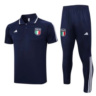 Polo Italia Conjunto Completo 2023/2024 Azul 3