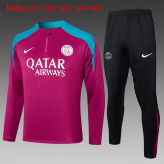 Niños Sudadera De Training PSG 2024/2025 Purpura Rojo 3