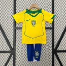 Camiseta Brasil Primera Equipación Niño Retro 2004