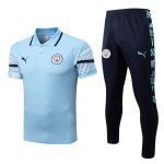 Polo Manchester City Conjunto Completo 2022/2023 Azul Polo Manchester City Conjunto Completo 2022/2023 Azul
