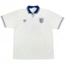 Primera Equipación Tailandia Camiseta Inglaterra Retro 1990 Blanco