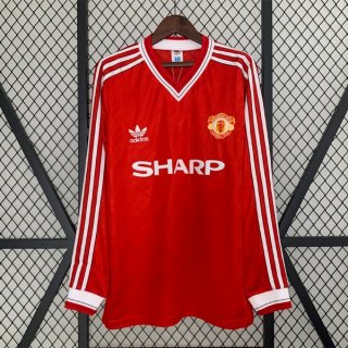 Tailandia Camiseta Manchester United Primera Equipación ML Retro 1986 1988