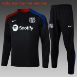 Niños Sudadera De Training Barcelona 2024/2025 Negro Azul 3 Niños Sudadera De Training Barcelona 2024/2025 Negro Azul 3