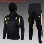 Ninos Sudadera Con Capucha Juventus 2024 Negro 2 Ninos Sudadera Con Capucha Juventus 2024 Negro 2