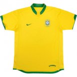 Primera Equipación Tailandia Camiseta Brasil Retro 2006 Amarillo