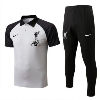 Polo Liverpool Conjunto Completo 2022/2023 Blanco