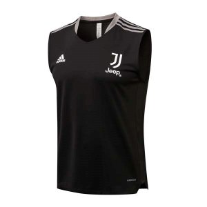 Camiseta Juventus Sin Mangas 2022 Negro Gris