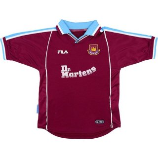 Primera Equipación Tailandia Camiseta West Ham United FILA Retro 1999 2000 Rojo